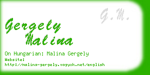 gergely malina business card